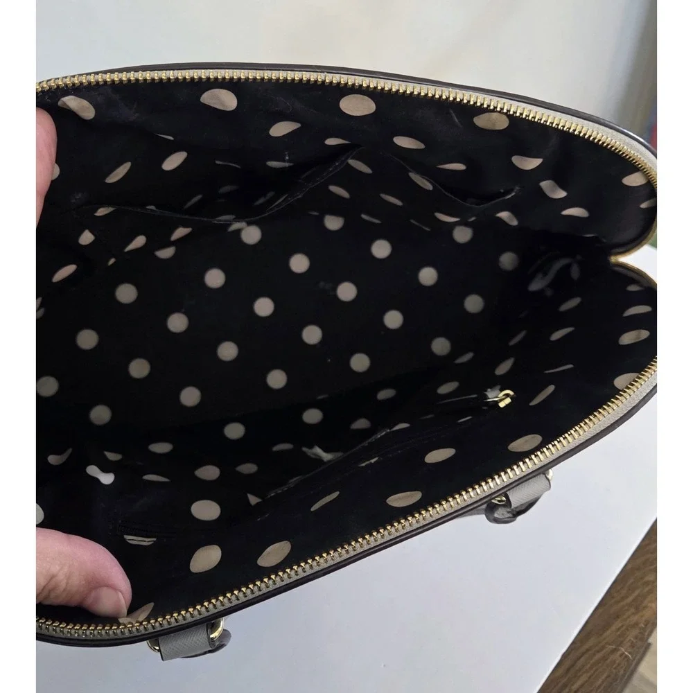 Anne Klein Gray Dome Double Handle Purse Handbag Structured‎ Body Clean EUC